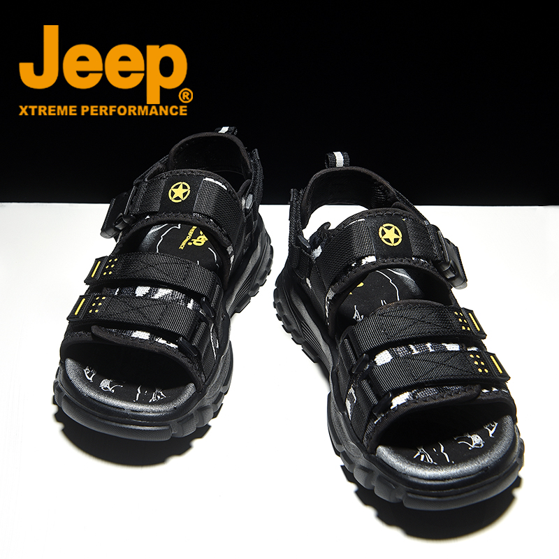 jeep men's shoes sandals men's 2022 new summer Korean version casual beach shoe men outdoor two wear sports cool tug