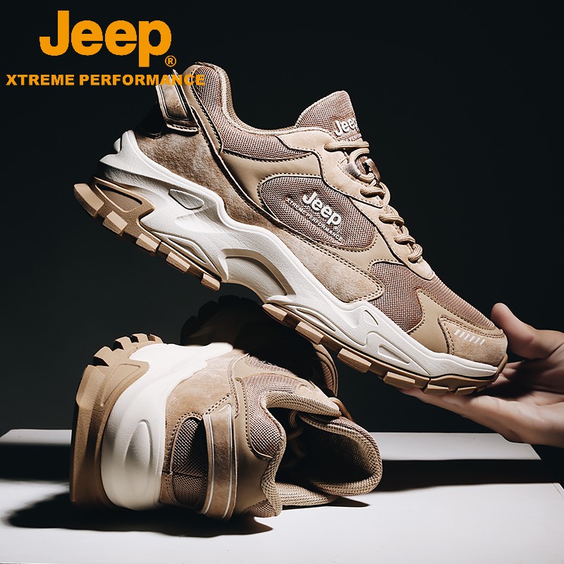 JEEP Gipmen Shoes 2022 Spring Summer New 100 Hitch Sneakers Men's Casual Shoes Old Daddy Shoes and Chains