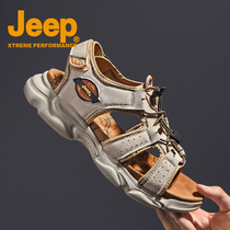 jeep mens shoes sandals men 2022 summer new truffle toe beach shoes personality tide shoes 100 hitch mens breathable shoes