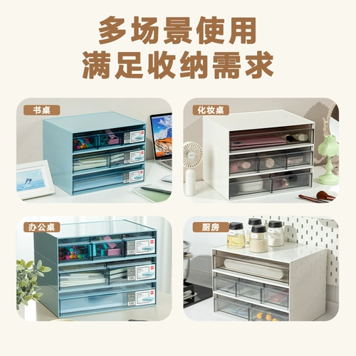 Высококачественная настольная коробка для хранения для школьников, вместительная и большая косметика для документов, туалетный столик, ящик для хранения, комплект