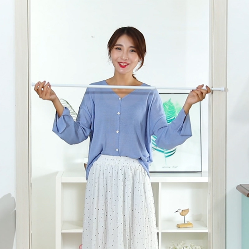 No punching telescopic rod ultra-fine curtain telescopic rod shower curtain rod multi-functional door curtain shrink rod wardrobe shrink tube