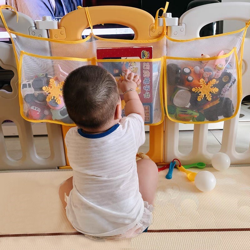 Crib Hanging Collection Nappa Bag Fencing Diaper Table Bedside Hanging Basket Hanging Bag Multifunctional Set Things Bed Hanging Basket Storage Bag