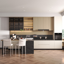 Lins Home Whole House Customized Open Kitchen Kitchen Cabinets Integrated Cabinets Integrated Slate Countertops Customized Wardrobes