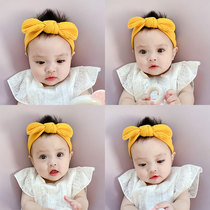 Bowknot baby hair belt super-elastic fontanelle Korean childrens hair hoop newborn Princess Joker fabric headgear