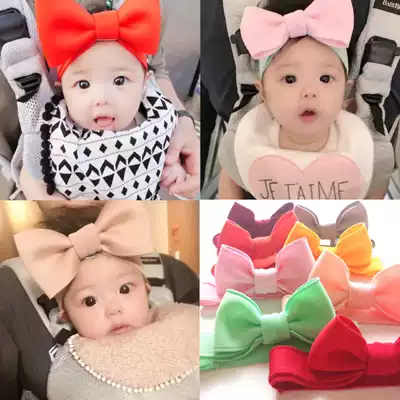 Children's oversized three-dimensional bow hair band space cotton baby fashion floral headdress hair accessories baby headdress fontanelle