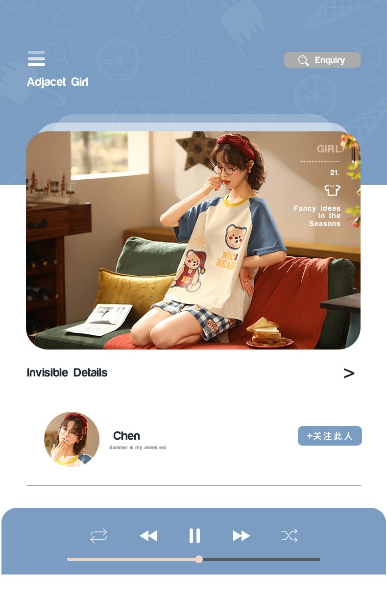 北极绒  纯棉睡衣2件套 图3