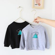  Boys sweater spring and autumn 1-4 years old baby Western style bottoming shirt Baby cartoon autumn top Childrens all-match childrens clothing