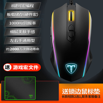 ET cable electric race mouse T16 photoelectric firepower key USB programmable self-defined comfort micro-black cool bag