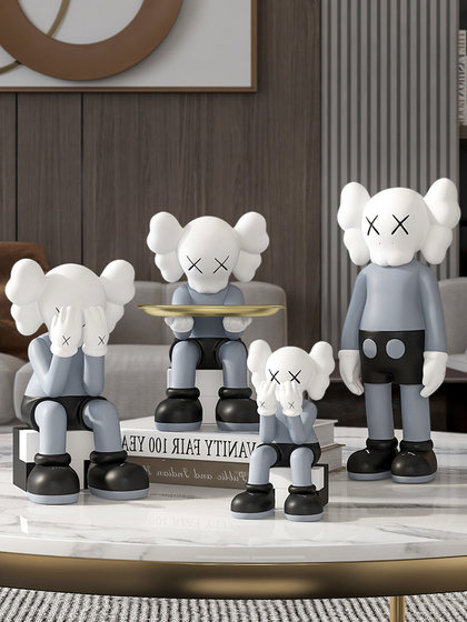 暴力熊kaws公仔玩偶小号家居客厅玄关鞋柜电视柜桌面装饰品摆件