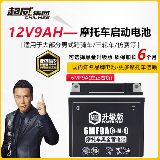 Chaowei Men's motorcycle battery 12n9a -free maintenance 12V general -purpose dry battery 125 diamond leopard prince prince