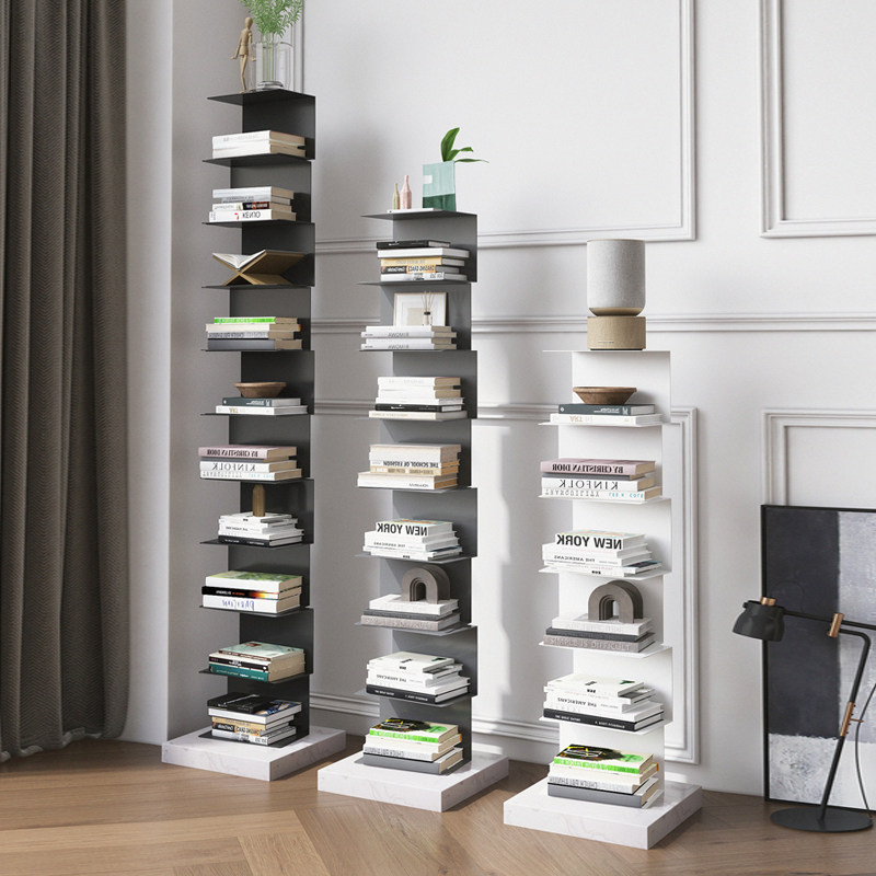 Bookshelves landing on wall Easy shelf Home Living room Room Corner Bookcase Steel Making Invisible Bookshelves