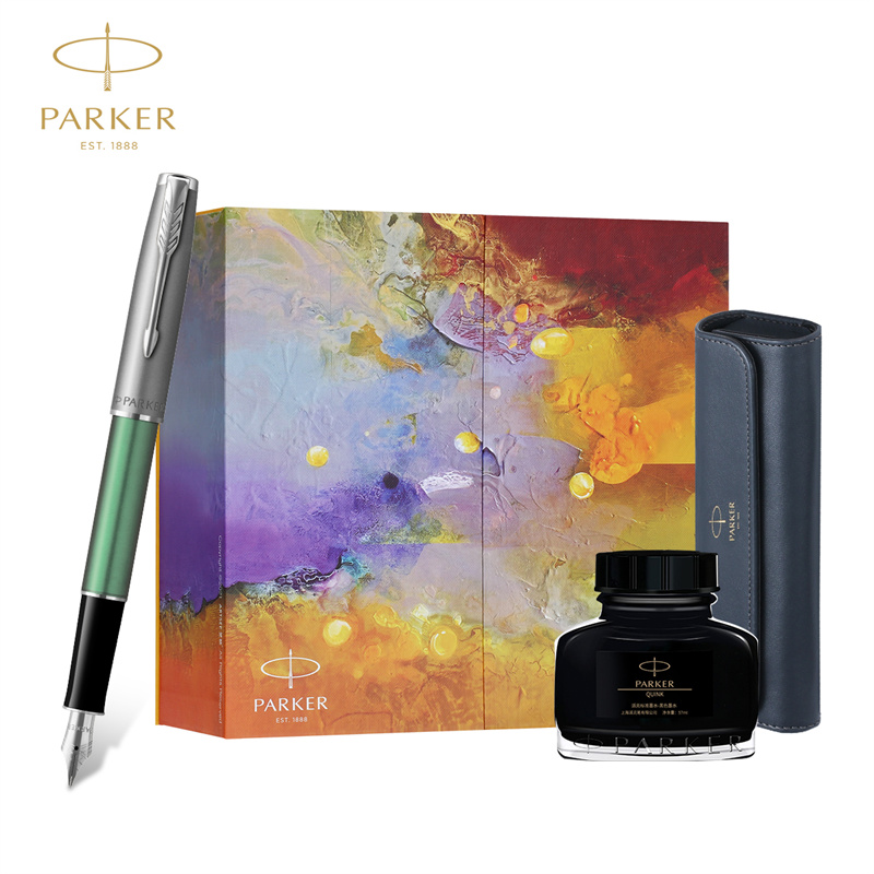 (2022 new products listed) PARKER Pike Fountain Pen Phantom Gift Box Zhul Ink Pen High-end Gift Set Pen Delicacy High Face Value Sending People Gift High-end Practice Calligraphy Pen Can Be Lettering