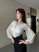 YHA dance wear modern dance jumpsuit womens 2024 new temperament slim fashion V-neck backless modern top