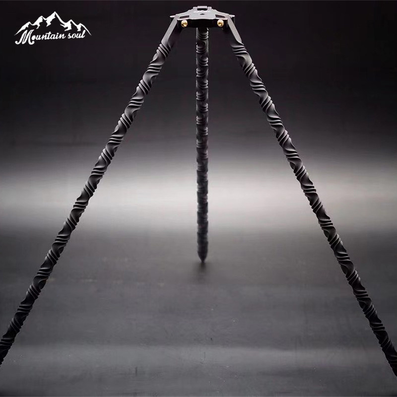 Mountain soul Hand-forged twist-pattern short multi-function tripod light stand desktop adapter