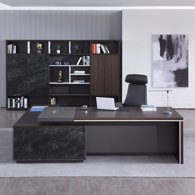Boss table, president table, desk, simple modern large-scale desk, manager table, office desk and chair combination office furniture