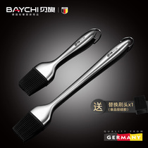 304 stainless steel oil brush high temperature silicone food grade barbecue brush does not lose hair household kitchen oil artifact
