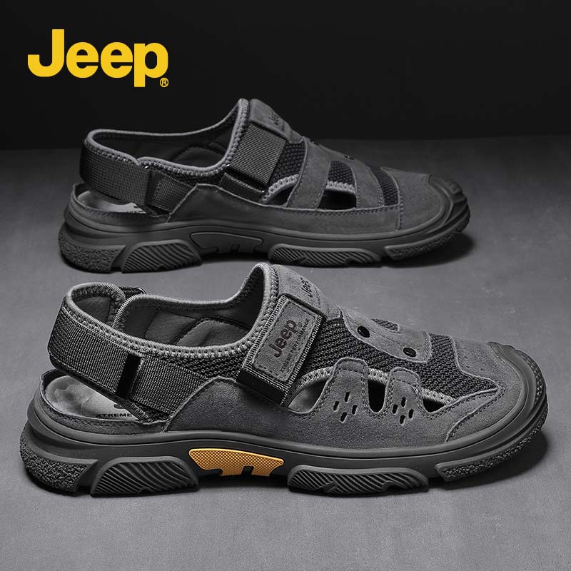 jeep gip cool shoes men's head cover breathable magic stick sandals slippers summer outwear sports casual beach shoes