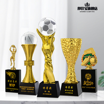 Basketball football crystal trophy custom Student Sports Games championship souvenir MVP creative prize