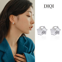 Diqi jewelry sterling silver stud female advanced sense double-sided earrings 2021 New Tide fashion temperament front and back earrings