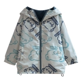 Демисезонная тонкая куртка, двусторонний детский весенний плащ, детская одежда