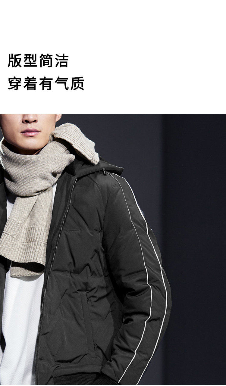 HLA/海澜之家 男士连帽运动型羽绒服 图7