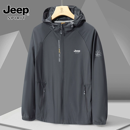 Jeep, мужской джип, летняя тонкая одежда для защиты от солнца, шелковая быстросохнущая куртка, спортивная толстовка с капюшоном, новая коллекция