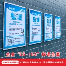 Enterprise slogan 7s management system 8s label finishing cleaning corporate culture 5S 6s 9s 10s 12s full set of factory workshop quality management system logo poster