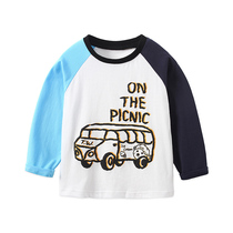 Impression childhood boys T-shirt autumn new bottoming shirt childrens western style loose long-sleeved 2020 new top