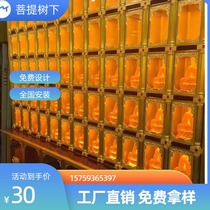 Aluminum alloy ten thousand Buddha niche glazed one thousand Buddha brick intelligent one thousand Buddha wall one thousand Buddha niche function ten thousand Buddha wall aluminum alloy shelf