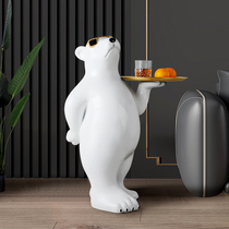 Polar Bear Tray Large Floor Swing Piece Light Extravagant Living Room Hyun Guan Home Decoration Goods Moving Jo Relocation New Residence Gift