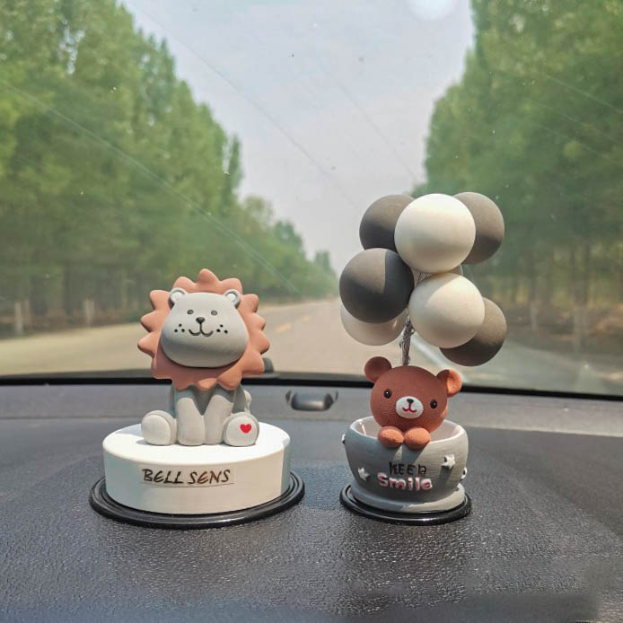 Car center console ornaments simple modern aromatherapy cute cartoon car decoration supplies Daquan incense stone ins