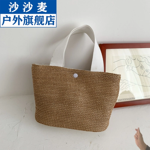 Пляжная плетеная соломенная милая зимняя универсальная сумка через плечо, 2020, популярно в интернете, пляжный стиль