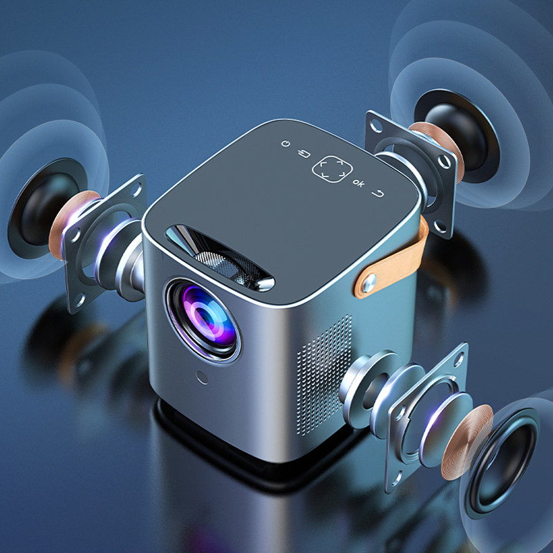 (SF) Amoi 2022 new network TV projector home projection wall bedroom living room small dormitory student home theater office meeting 1080P ultra-high-definition screen projector