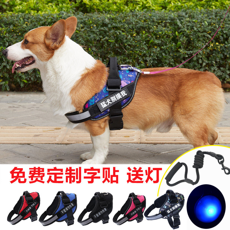 Dog vest-style chest holding baby bag to go out for small dogs, medium and large dogs, custom dog chains, traction ropes, explosion-proof rush