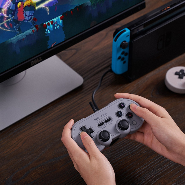 8Bitdo SN30Pro wired USB game controller PC computer NS with rocker Raspberry Pi Steam Sekiro PC mobile phone Switch Witcher 3 Wild Hunt game console vibration burst