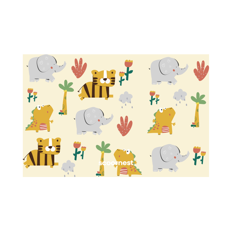 Disposable portable baby placemats for going out to children
