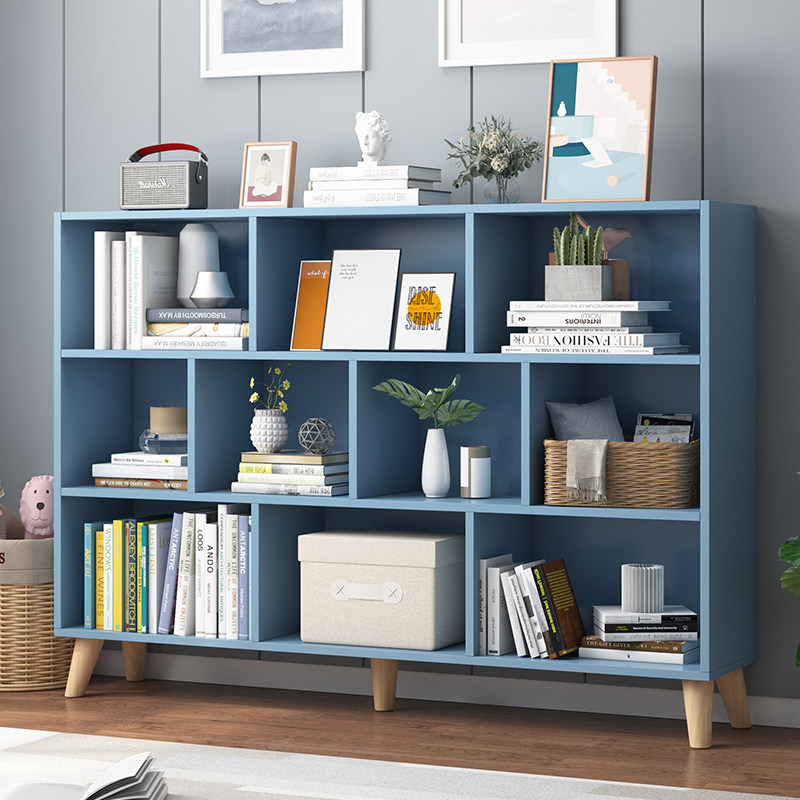 Bookcase shelving Landing Simple Bookcase Minimalist Modern Provincial Space Home Living Room Student Composition Containing Deck Shelf