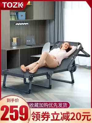 TOZK folding bed single bed simple lunch break lunch bed household multifunctional office adult recliner bed