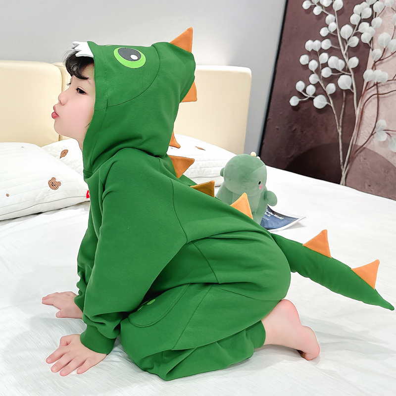 Children's Little Dinosaur Sleeping Bag, Girls' Spring, Autumn and Winter Home Clothes, Jumpsuit, Cartoon Baby Animal Pajamas Children's Little Dinosaur Sleeping Bag, Girls' Spring, Autumn and Winter Home Clothes, Jumpsuit, Cartoon Baby Animal Pajamas