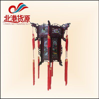 Antique hexagonal traditional lantern palace lantern palace festival Spring Festival wood mid-autumn indoor dragon lantern custom festive