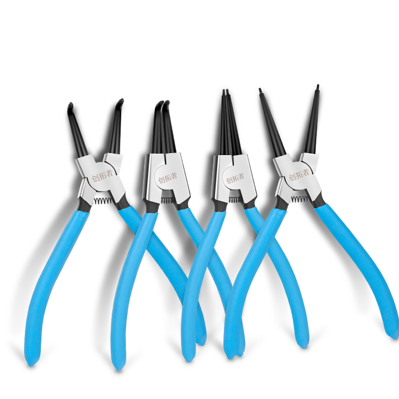 Multifunctional snap clamp pliers small expansion pliers Industrial level Outer card ring C Type clasp opening spring Neka yellow suit Grand full