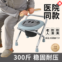Spittoon household bedroom with cover for the elderly special stainless steel thickened urinal chamber pot tank mobile toilet seat