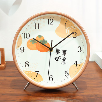 Nordic Light Luxury Desktop Clock for Living Room, Stylish Home Desktop Clock Ornament, Silent Bedroom Clock, Table Clock, Sitting Clock