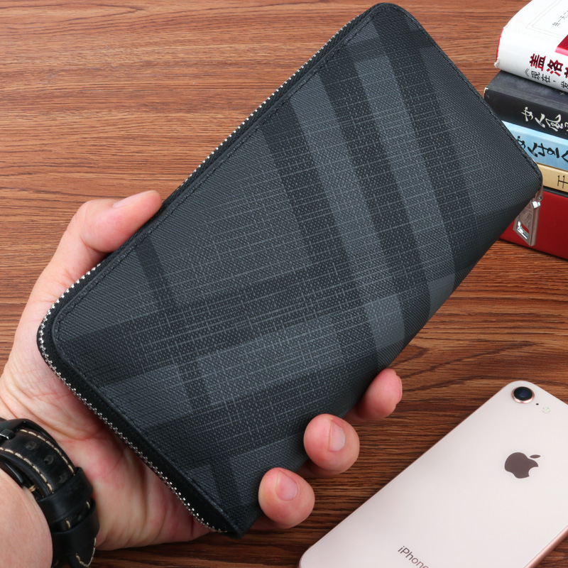 Long version wallet male zipper multi-card small handbag men mobile phone package multi-function large capacity wallet tide male