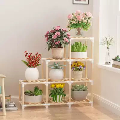 Balcony flower shelf indoor multi-layer Golden Ge flower stand multifunctional living room household shelf flower pot meat decorative frame