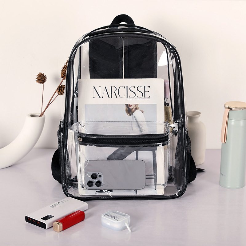 Transparent Backpack Outdoor Sports Stadium Concert Pvc Transparent Backpack Pvc Student Bag Transparent Backpack Outdoor Sports Stadium Concert Pvc Transparent Backpack Pvc Student Bag