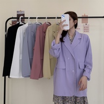 2020 new large size autumn suit jacket spring and autumn women fat mm suit fat sister loose thin age reduction winter