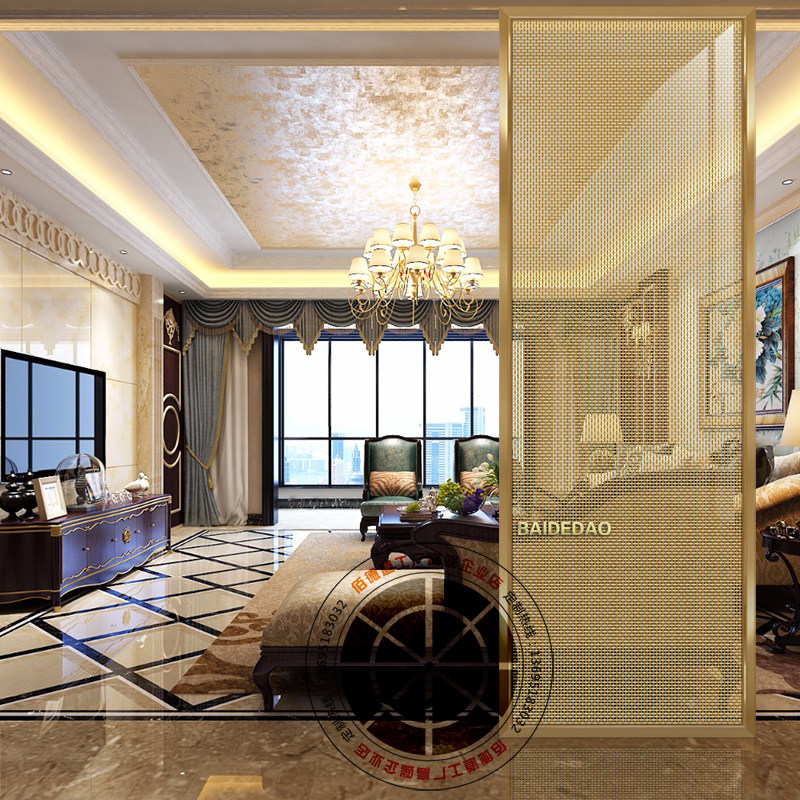 Art Glass Screen Modern Light Lavish Nordic Family Living Room Genguan Partition Light Transmission Pattern Decoration Building Material Customisation