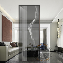 Art glass partition Modern light luxury entrance Living room bedroom bathroom Frosted translucent process screen net red