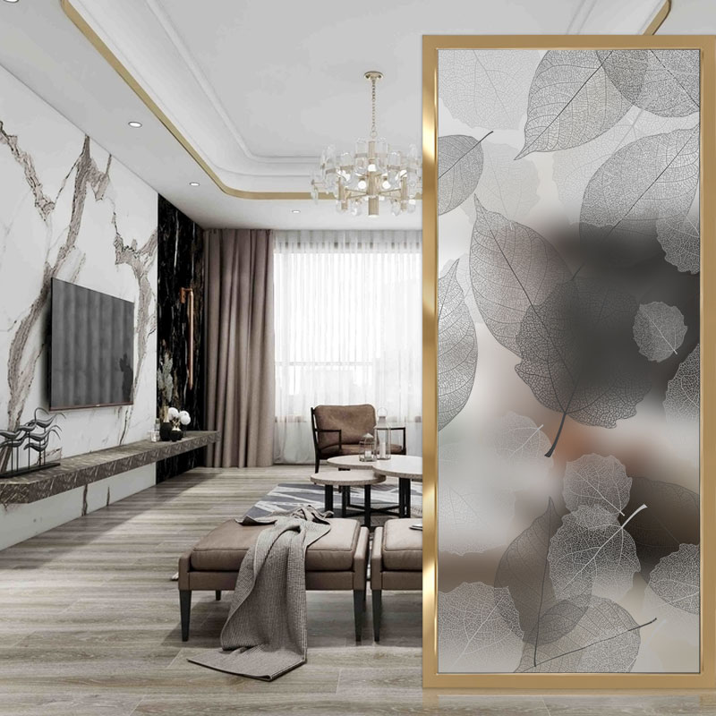 Art glass custom porch living room bathroom tempered light-transmitting partition wall modern minimalist light luxury craft screen